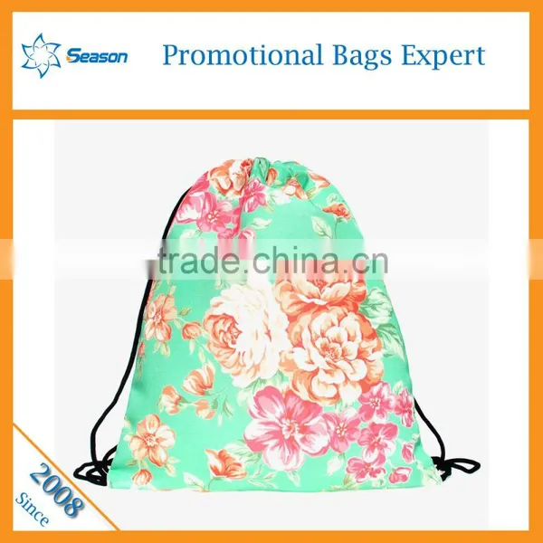 Most Popular Best Selling Promotional Polyester Drawstring Backpack Waterproof photo-3