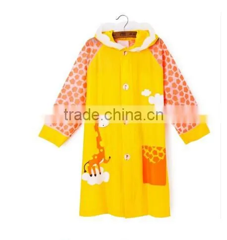 Cute Kids Unisex Cartoon Hoodie Inflating Cap Brim Outwear Camping Raincoats photo-2