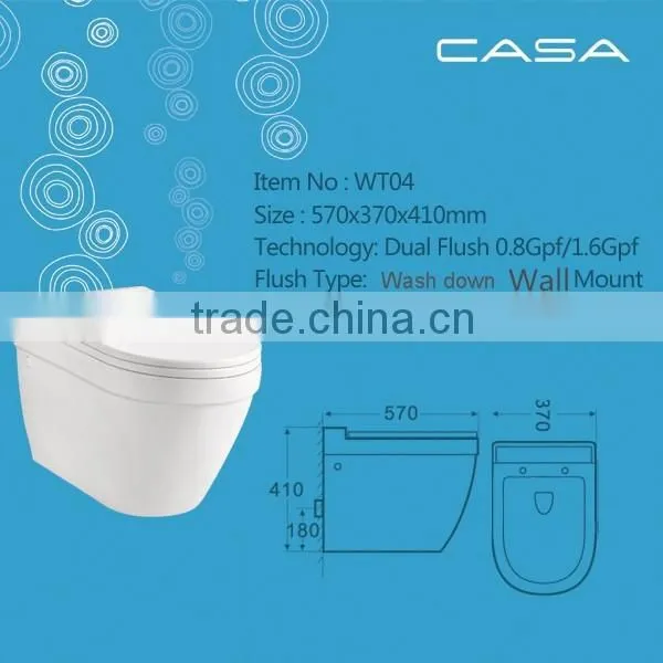 European Water Closet Elongated p Trap Toilets