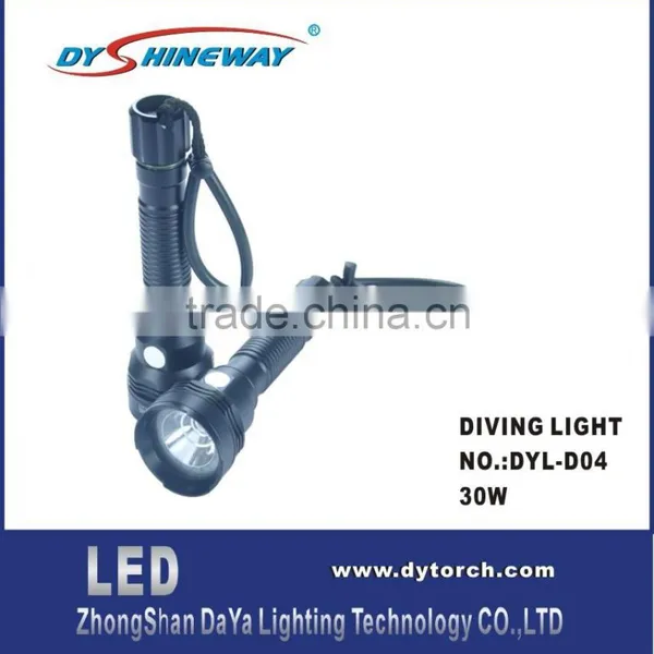 D08 latest design diving torch with 3 CREE XML U3 30W