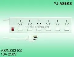 Australia SAA 6-outlets Power Strip W/Switch