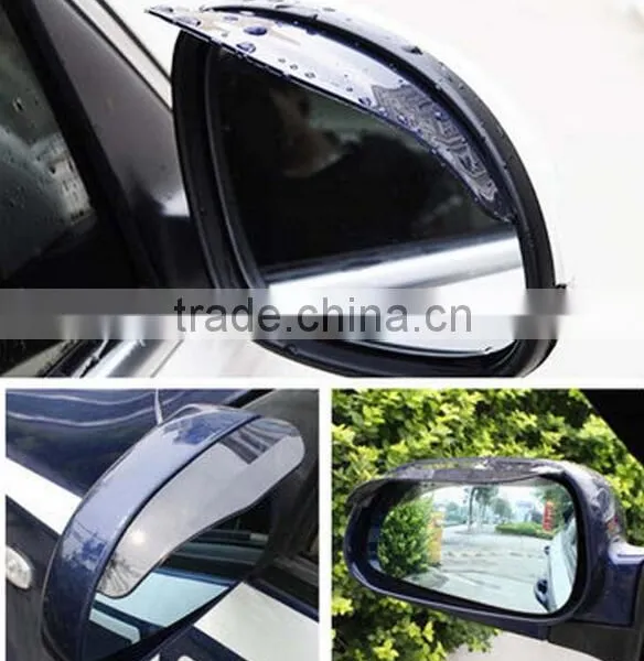 New Design Flexible PVC Car Accessories Rearview Mirror Rain Shade Rainproof Blades /Car Back Mirror Eyebrow Rain Cover photo-3