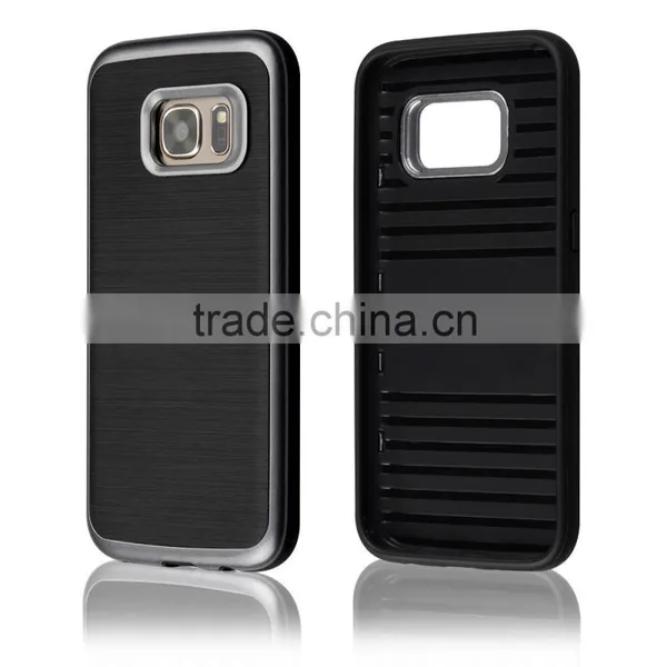 C&T Heavy Duty Brushed Metal Texture Hybrid Dual Layer Slim Protector Case Cover for Samsung Galaxy S7 photo-2
