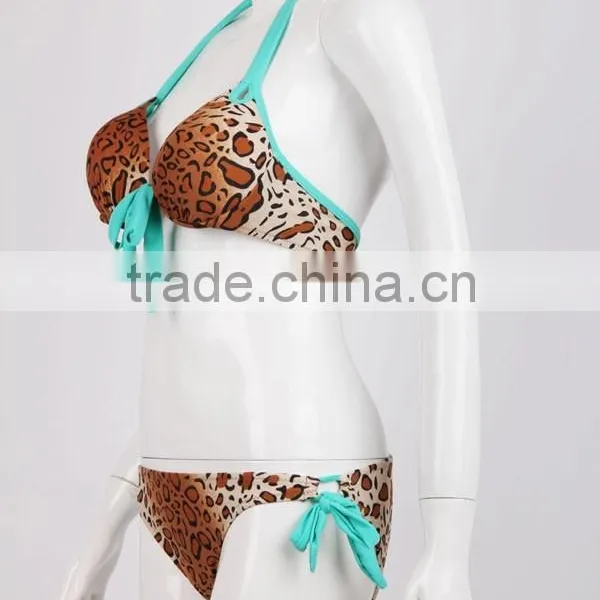 Classical Leopard Printed Push up Honey Girl Sexy Bikini Modest Swimwear photo-5