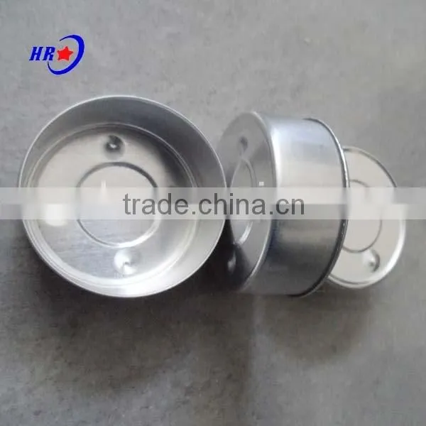 HRX-AL-CUP01 Round Roll Side Aluminum Tealight Candle Cup Holder photo-5