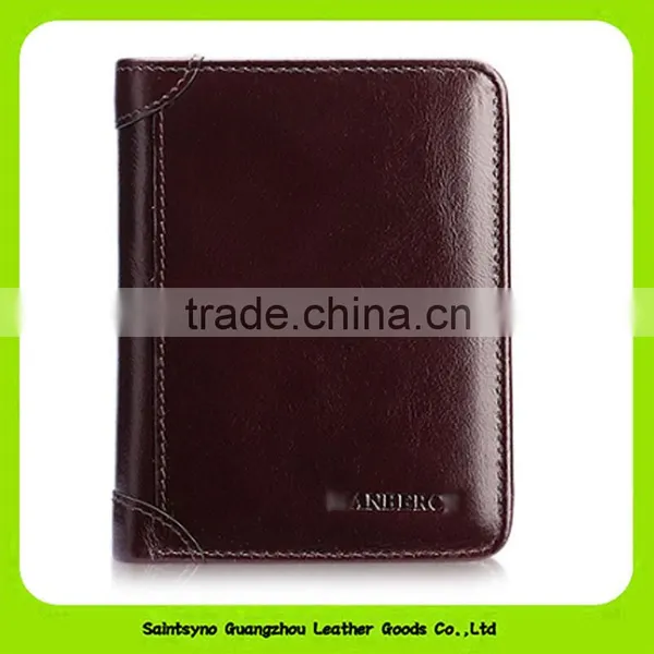 16411 Customized Logo Genuine Leather Men Wallet photo-5