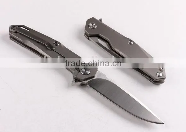 OEM TC4 Titanium Alloy Folding Knife With D2 Blades photo-2