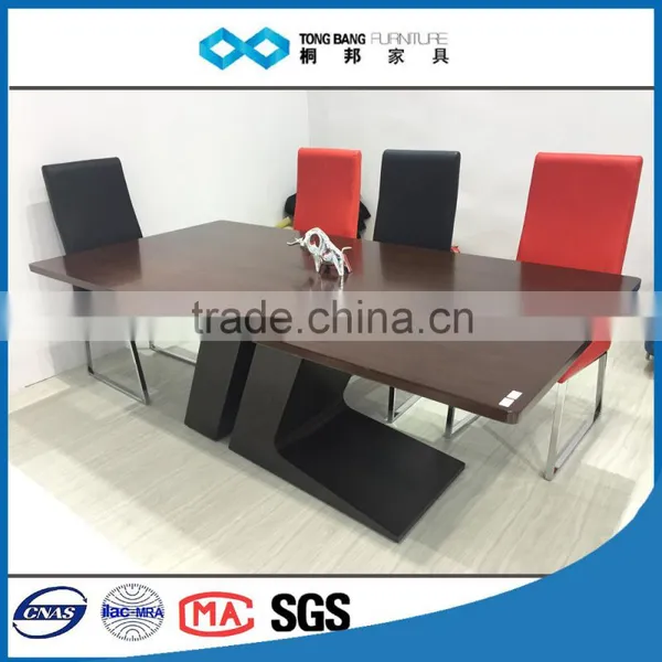 High Quality Wooden Living Room Furniture Mdf Veneer Dining Table