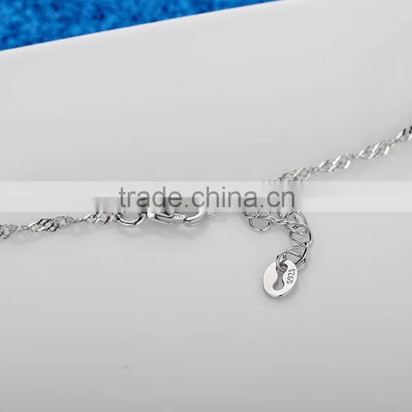 925 Sterling Silver Dancing Stone Pendant Necklace SPG912W photo-3