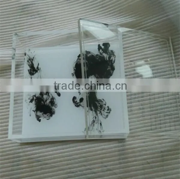 Clear UV Printed Cast Storage Acrylic Tray With Lid photo-4