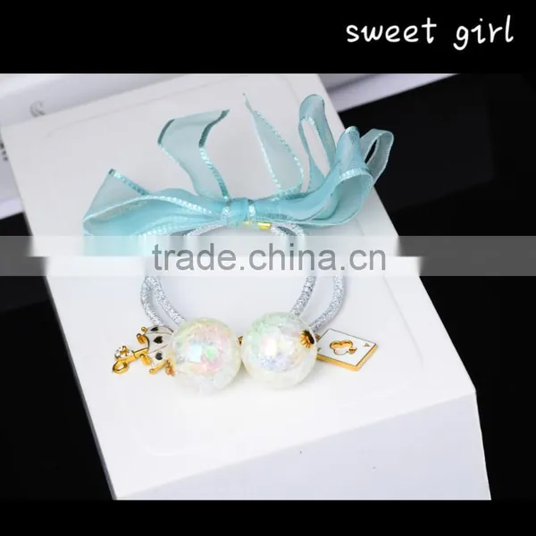 Square Crystal Ponytail Holder Rhinestone Elastic Hair Rope F108 photo-3