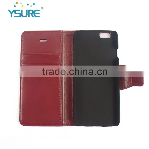Various Color High Quality PU Leather Flip Wallet Phone Case For IPhone 7 With Card Slots photo-5
