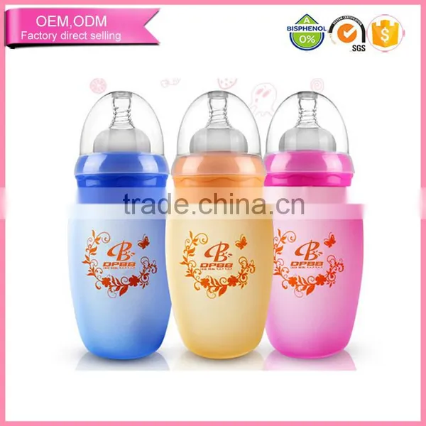 Handled Borosilicate Nursing Temperature Sense Glass Baby Bottle