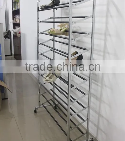 China Factory Chrome Finish Floating 10 Tiers Shoe Display Rack/Tower photo-2