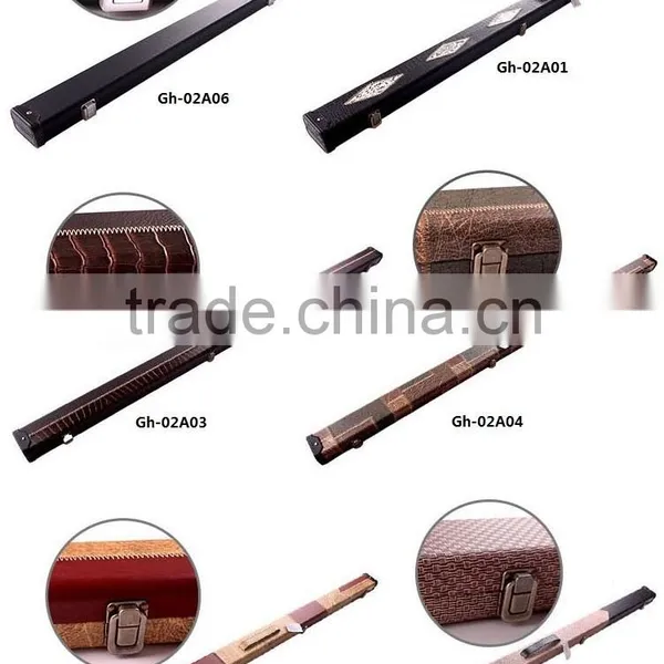 Hot sell one-pc snooker cue case patchwork leather billiard pool cue case cue bag