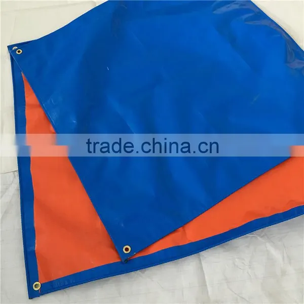 250gsm Outdoor Waterproof Blue/Orange PE Tarpaulin Woven Fabric photo-3