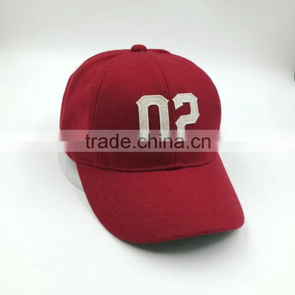 Custom Design 8 Panel Wool Blend Baseball Cap photo-3