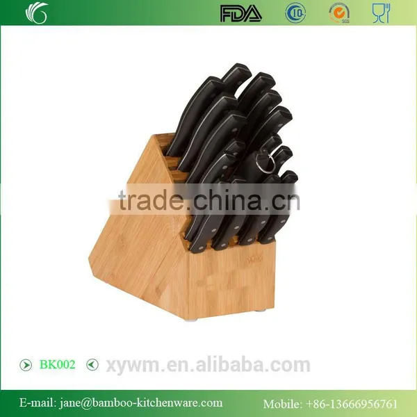 20 Slot Bamboo Universal Knife Block or Holder Without Knives photo-2