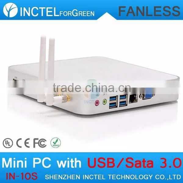 8G RAM 64G SSD 1TB HDD Fanless Mini Desktop PC Computer HTPC Intel Celeron 1037U Dual Core Ultra Thin Aluminium PC Computer photo-3