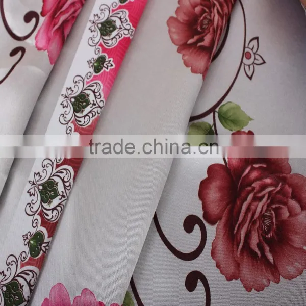 2016 Floral Printed Polyester Blackout Fabric, Curtain Fabric Blackout India photo-2