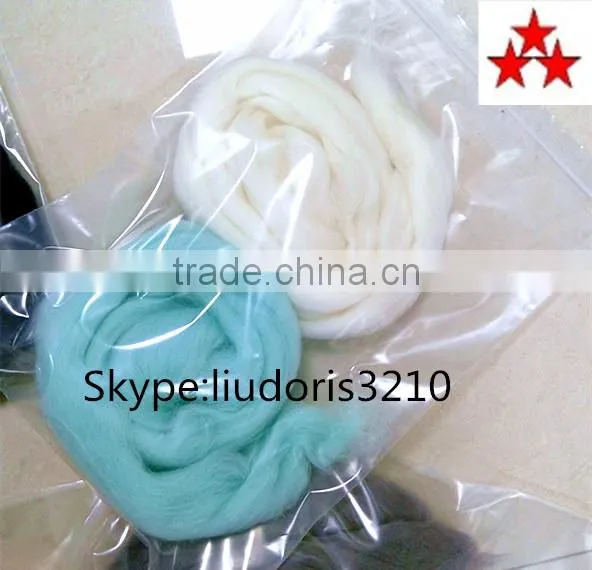 2014 New Year Promotional China Good Quality Wool Top Roving Fiber Spinning Felting Weaving photo-2
