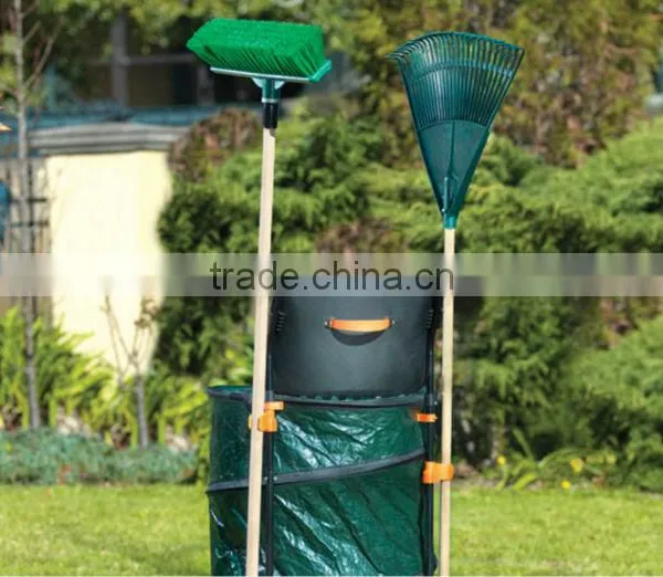 Plastic Rolling Garden Leaf Bag Cart photo-4