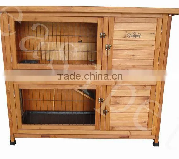 Wooden Rabbit Guinea Pig Ferret Hutch 4 Foot Two Tier 1220mm Wood Pet House