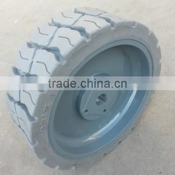 20 ft Electric Narrow Scissor Lift Tire 12.5x4.25 Solid Non-marking Tyre for Haulotte Optimum 6 photo-6