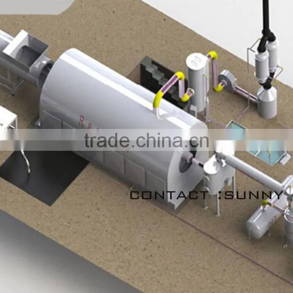 DAYI Built In Spiral Design Used,waste Scrap Tyre To Oil Recycling Plant photo-2