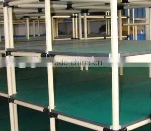 ABS/PE Plastic Coated Galvanized Steel Pipe/lean Pipe Shelves photo-3