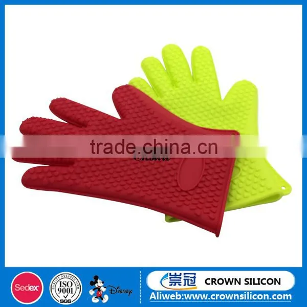 FDA Heat Resistant Silicone Cooking Baking Gloves for Oven Mitt photo-3