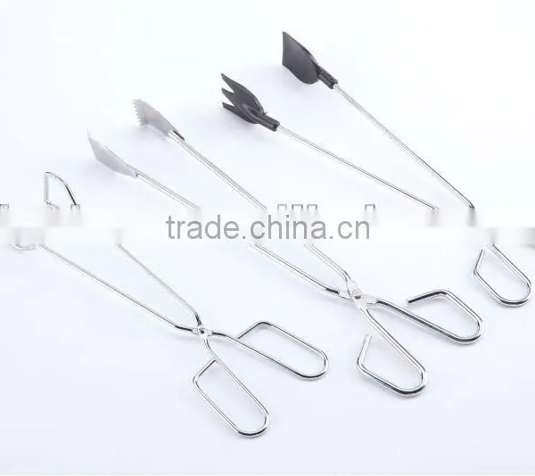 Food Tong Iron With Powder Coating Plastic Coating Handle photo-5