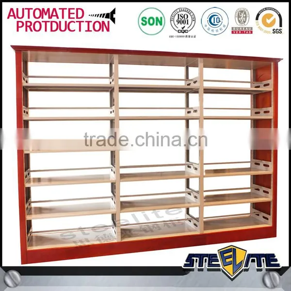 Factory Direct Sale Commercial Bookshelves /wooden Library Wall Bookcase photo-3