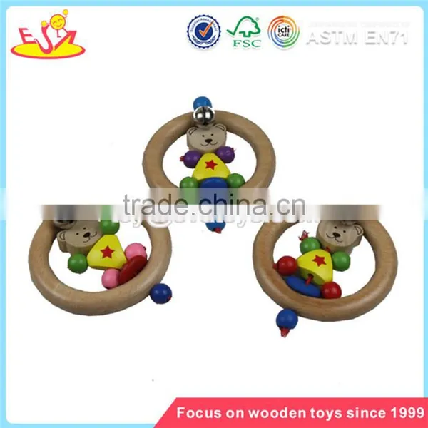 Wholesale Interesting Sound Toy Wooden Doll Rattle Lovely Kids Wooden Doll Rattle Toy W08K014 photo-2
