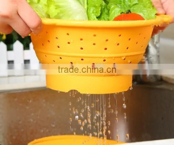 Multifunctional Silicon Basket Colander, Kitchen Filter Strainers Tool photo-4