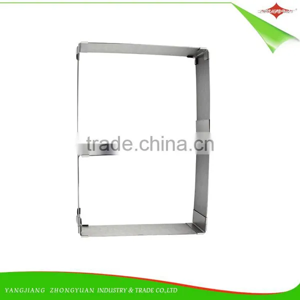 ZY-F1401 Pratical Adjustable Stainless Steel Square Mousse Cake Mold photo-2