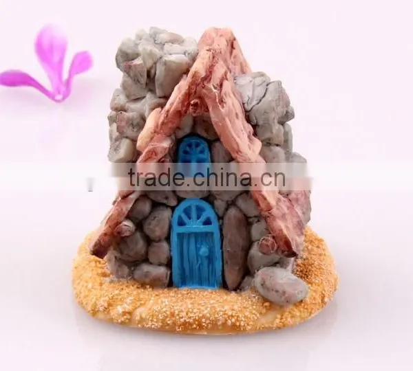 Mini CUTE Fashional Resin Decoration, ZAKKA Mini Stone Houses Resin Home Background Props photo-4