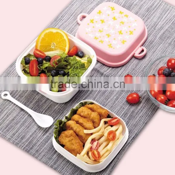 Double Layers Square Plastic Tiffin Lunch Box photo-2