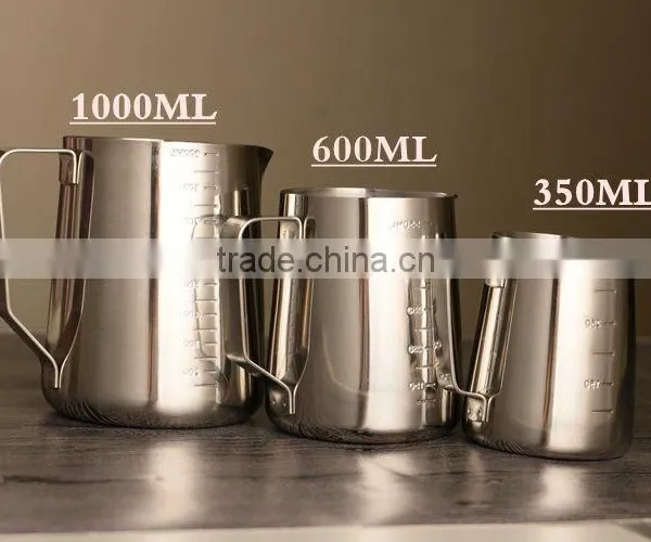 Kitchen Stainless Steel Measuring Cup Milk Frothing Jug Classic Creamer Pitcher photo-5