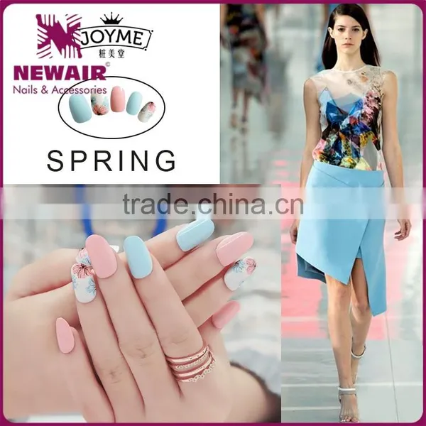2017 DIY Oval Full Cover Artificial Art Design Nails photo-6