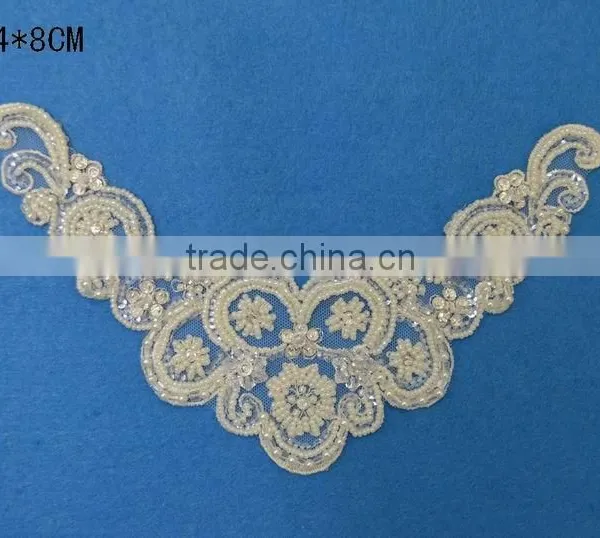 Hot Selling Wedding Dress Lace Rhinestone Applique