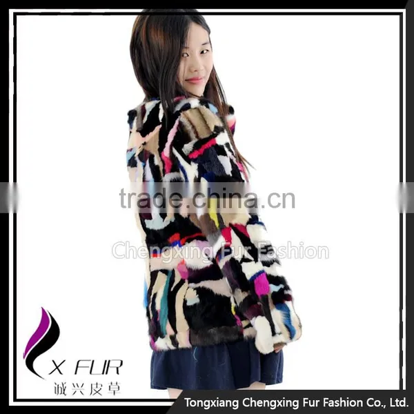 CX-G-A-36 Mink Patchwork Fur Clothing Fashion 2016 photo-4