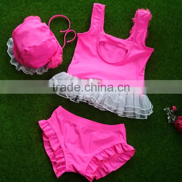 2016 Latest Fashion Dresses Three Piece Swimming Wear Girl Bathing Suit for Summer Girl Swimming Suit photo-3