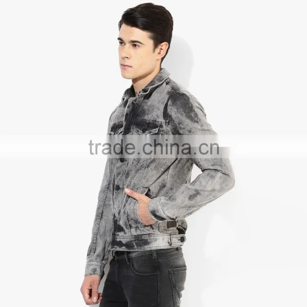 Gray Washed Fitness Casual Boys Jacket With High Quality photo-4