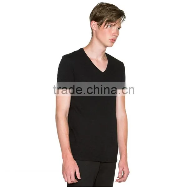 High Quality Tees Blank Black v Neck t Shirt,t-shirt Vintage photo-2