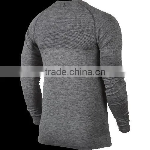 Mens Seamless Compression Long Sleeves Under Base Layer Tops photo-2