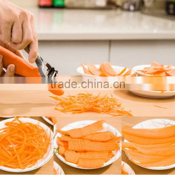Stainless Potato Peeler Vegetable Slicer Cutter Kitchen Accessories 360 Degree Rotary Fruit Peeler Ultra Dual Julienne KC1092 photo-4