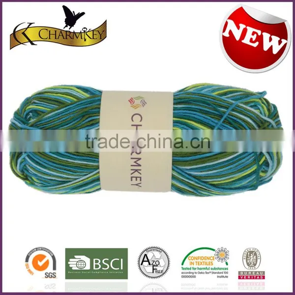 Charmkey Acrylic Yarn Spaced Color Dyed Hand Knitting Yarn Melange Yarn photo-2