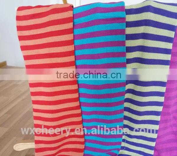Super Soft Cotton/polyester Acrylic Knitted Blanket