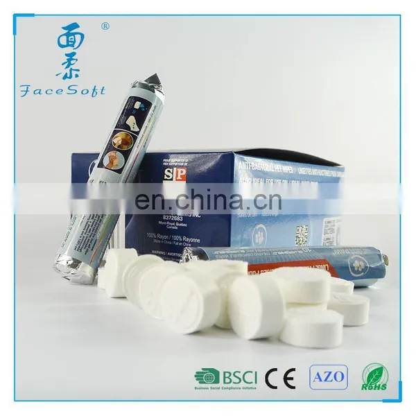 Wholesale Eco Friendly 100% Rayon Material OEM Cellulose Wipe Tissue Paper Tablet Tissue Paper Compressed Tissue photo-5
